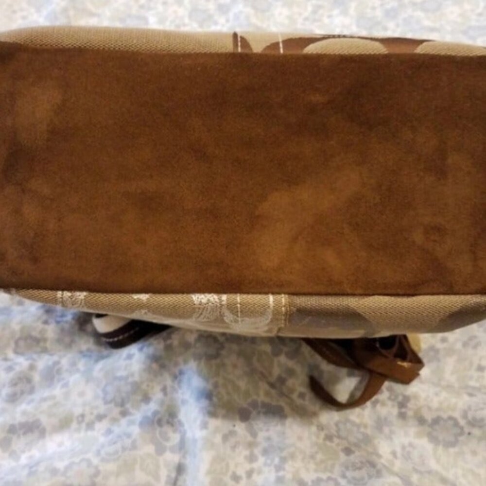 Brown signature patchwork Coach tote Handbag - Picture 3 of 7